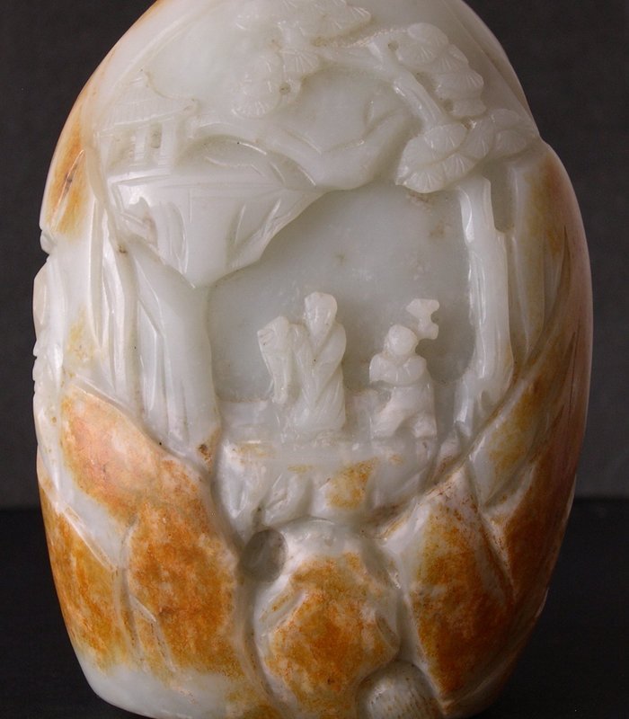 Chinese jade boulder carving