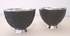Chinese carved coconut cups