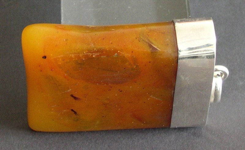 Natural butterscotch amber plaque pendant