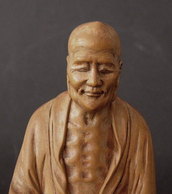 Chinese boxwood figure of Lohan