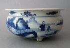 Chinese porcelain censer Kangxi blue and white