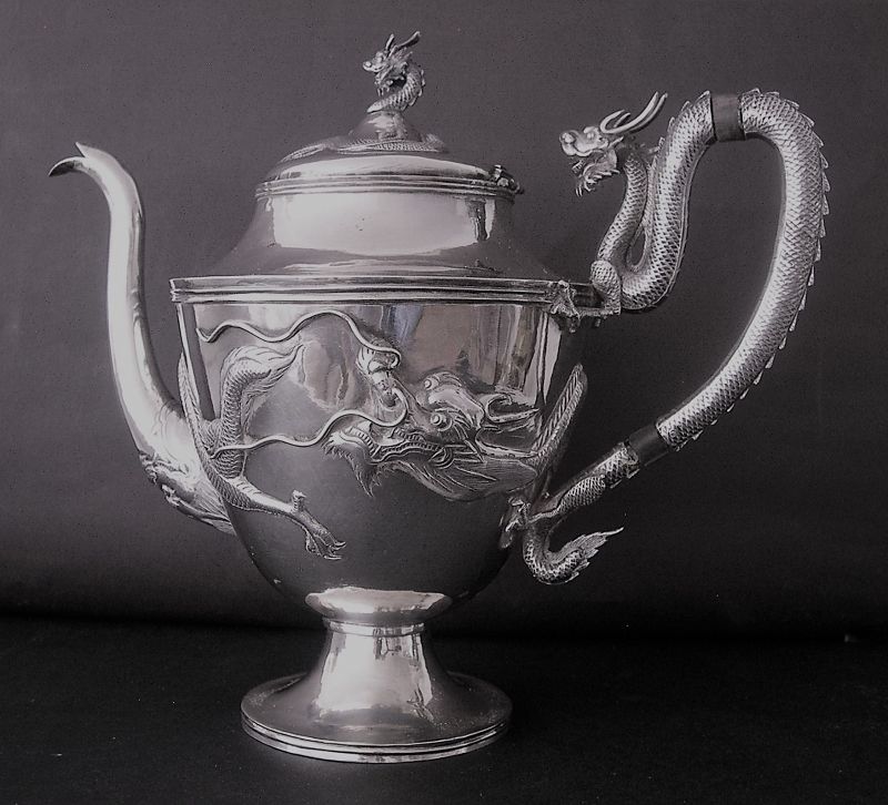 Chinese silver tea and coffee set