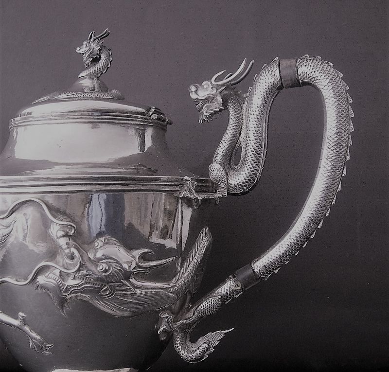 Chinese silver tea and coffee set