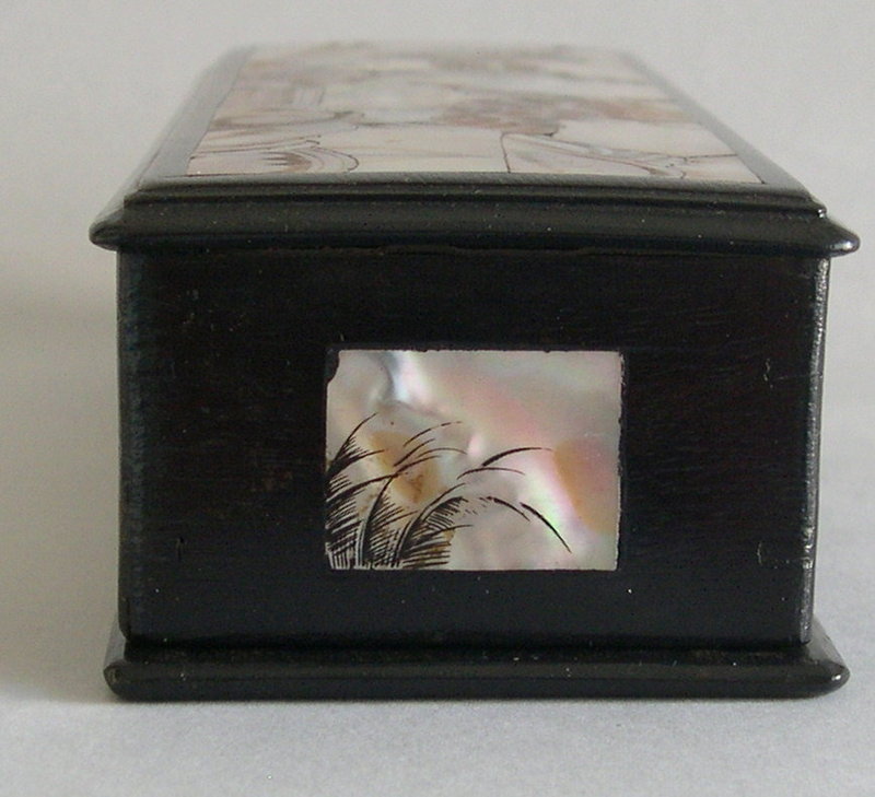 Chinese rosewood box pearl shell inlaid