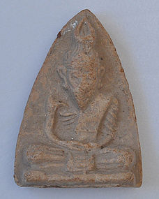 A Thai Clay Amulet of Rishi