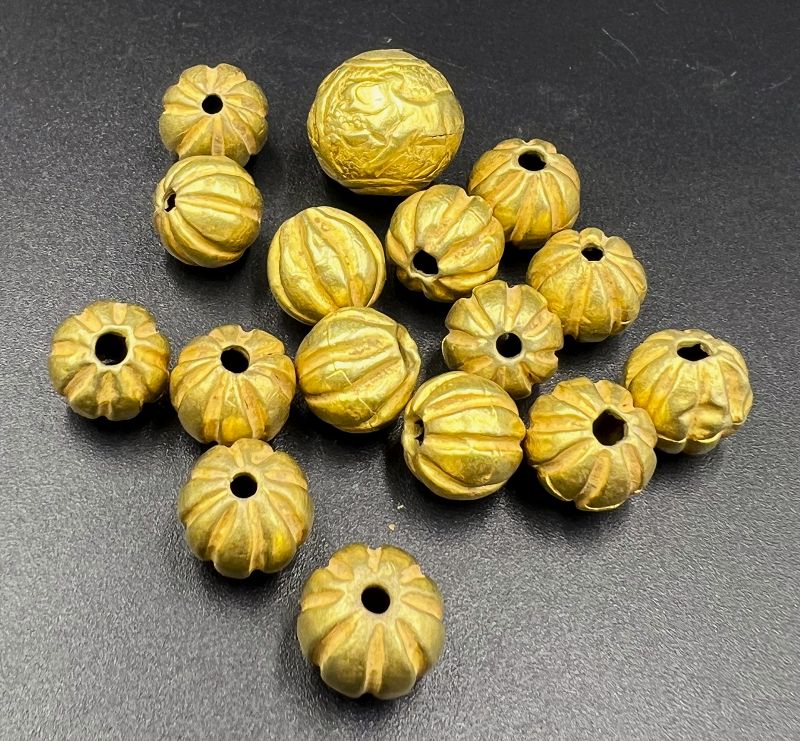 Antique Ancient Bactria Achaemenid Solid Gold Jewelry Ornaments Beads