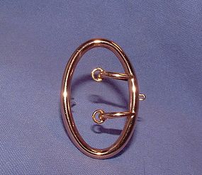 14K Yellow Gold Buckle Pin