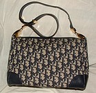 Authentic Christian Dior Navy Logo Shoulder Hand Bag