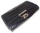 Authentic Marc Jacobs Navy Alligator Clutch Handbag NEW