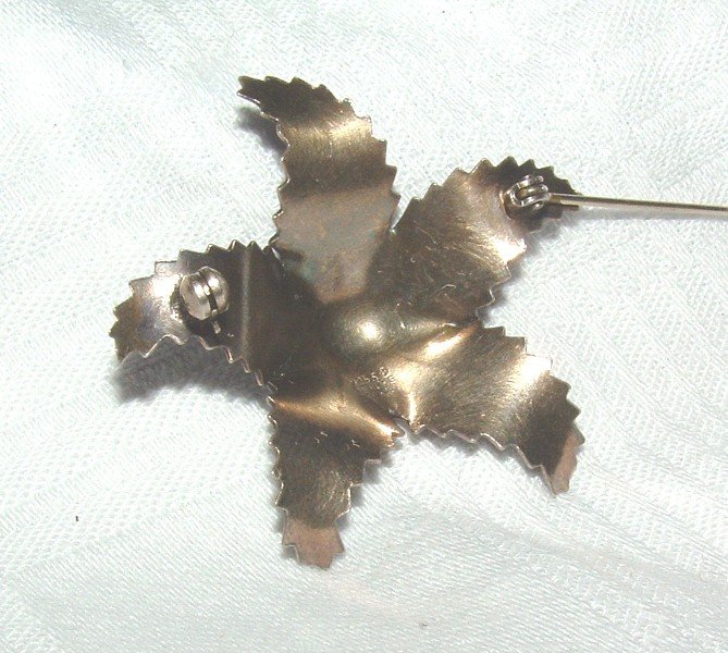 David Andersen Silver Black Enamel Starfish Pin