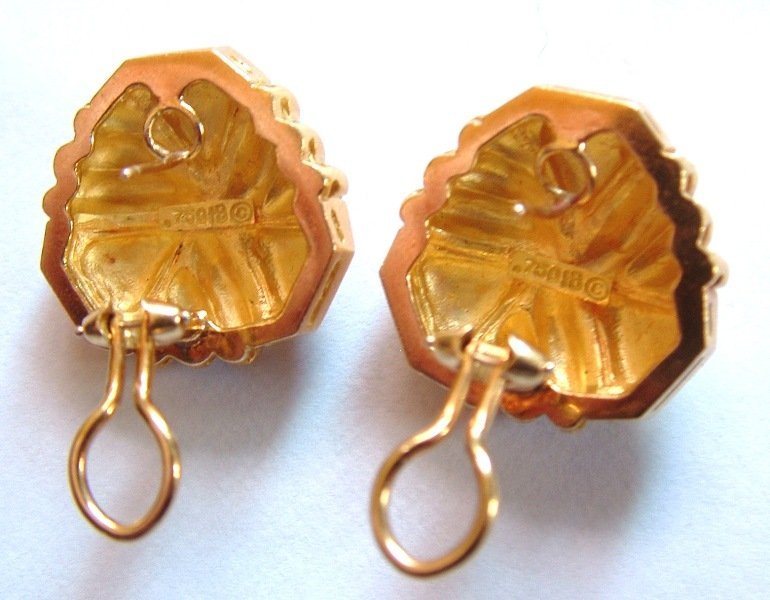 Hammerman Brothers 18K Gold Earrings or Cufflinks
