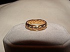 Vintage 18K Yellow Gold Braided Design Eternity Ring
