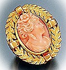 Victorian 18 Ct Coral Cameo Ring
