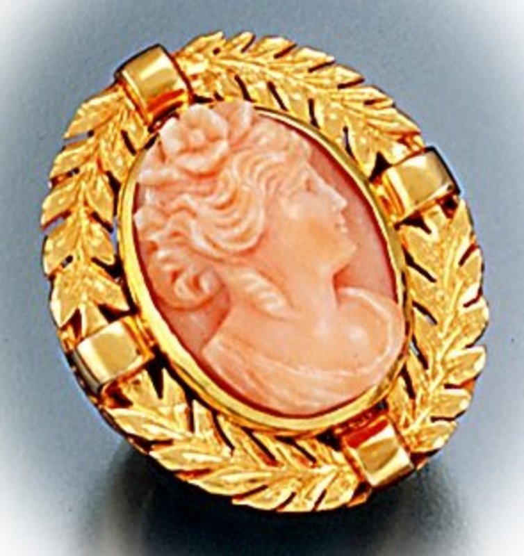 Victorian 18 Ct Coral Cameo Ring