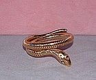 Victorian Flexible Yellow Gold Snake Bracelet
