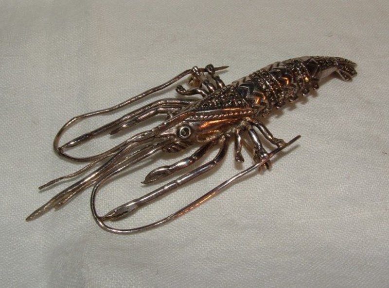 Sterling Silver Lobster Pin