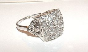 Dazzling 1920s Deco Platinum Diamond Ring