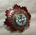 Silver and Enamel Badge Pin