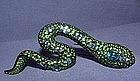 18K Tourmaline Aquamarine Diamond Snake Brooch