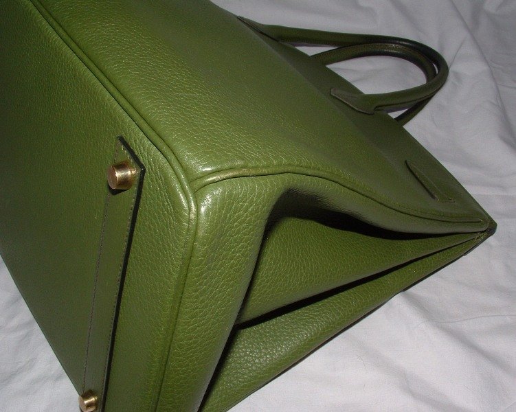 Authentic Hermes Birkin Bag 40cm Green Togo Leather