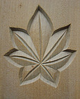 Kashigata (Wooden Sweet Mold,) Momiji (Japanese Maple)