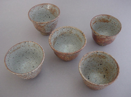 Small Cups for Tea / Sake, Shino Glaze, George Gledhill