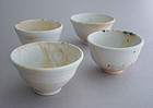 Sake or Tea Cups, Porcelain, set of 4, George Gledhill