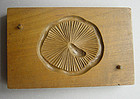 Kashigata, Wooden Sweet Mold, Shiitake Mushroom Motif