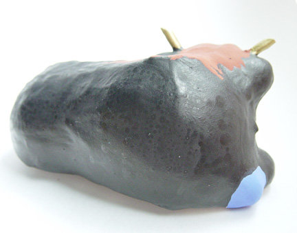 Miharu Hariko Papier-mache Doll, Reclining Cow / Ox