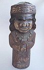 Ainu Carved Wooden Doll; Hokkaido, Japan
