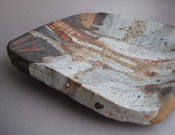 Plate, Shino &amp; Ash Glaze, by George Gledhill