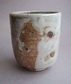 Tea Cup, Yunomi, Shino Glaze, by George Gledhill