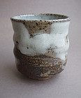Tea Cup, Yunomi, Shino Glaze, by George Gledhill