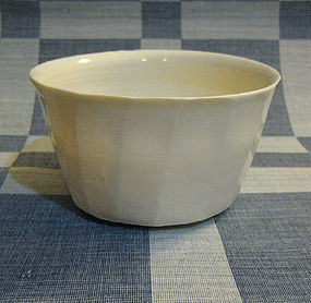 Faceted Porcelain Bowl by Hanako Nakazato