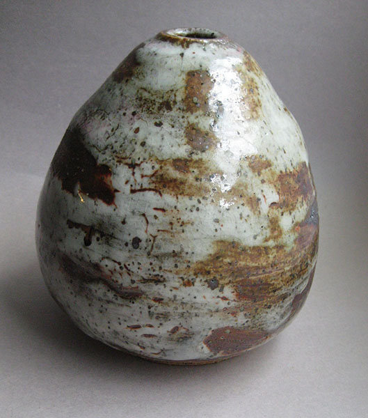 Vase, Shino and Bamboo Ash Glaze, Sachiko Furuya