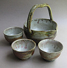 Cold Sake Serving Set, Hisage Shuki. Sachiko Furuya