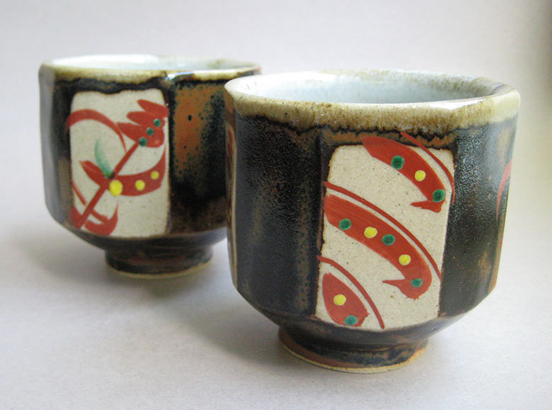 Yunomi, Tea Cups, Mashiko-yaki, by Tagami Isamu