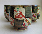 Yunomi, Tea Cups, Mashiko-yaki, by Tagami Munetoshi