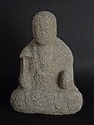 Jizo Statue, Carved Granite, late 19th C.