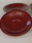 Kamakurabori Chataku, Lacquer Tea Cup Coasters (6 pc)