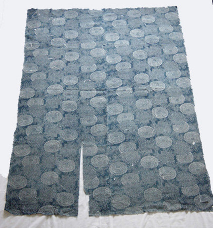 Katazome Futonji, Stencil-Dyed Bed Cover, Chrysanthemum