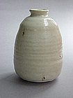 Vase (kabin,) Shino glaze, Sachiko Furuya