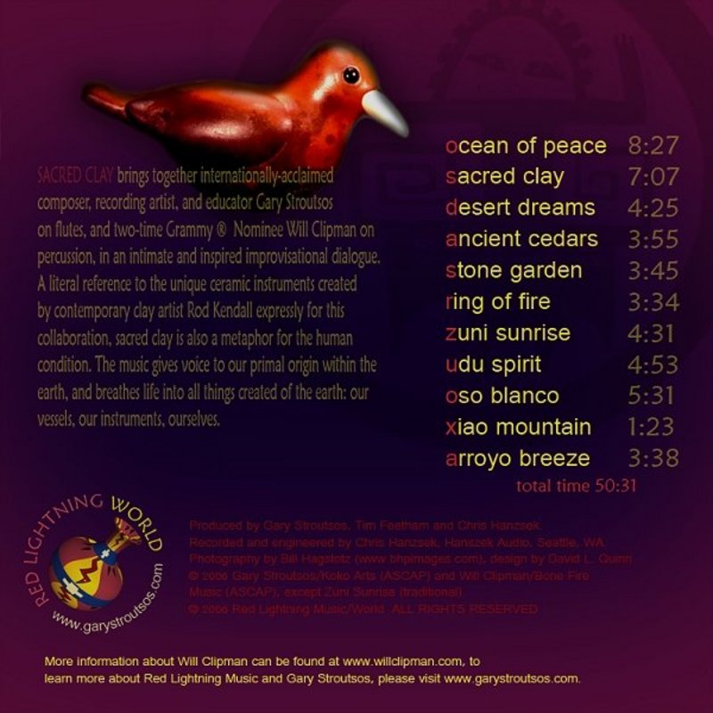 &quot;Sacred Clay&quot; Ceramic Music CD