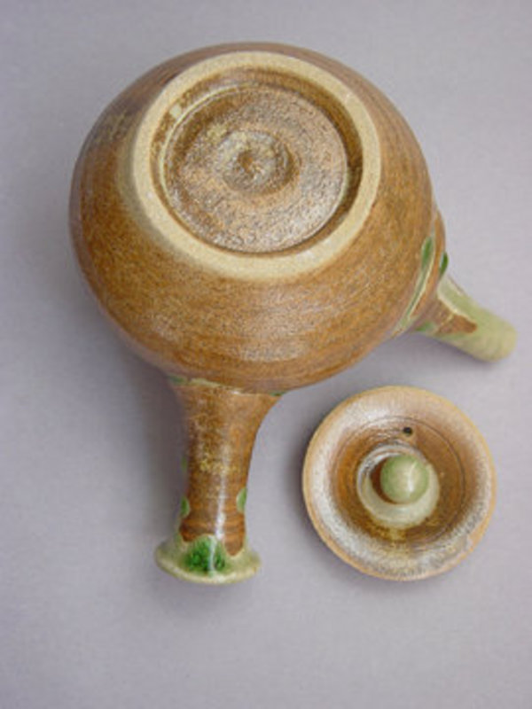 Mashiko Teapot, Kyusu, Ash Glaze