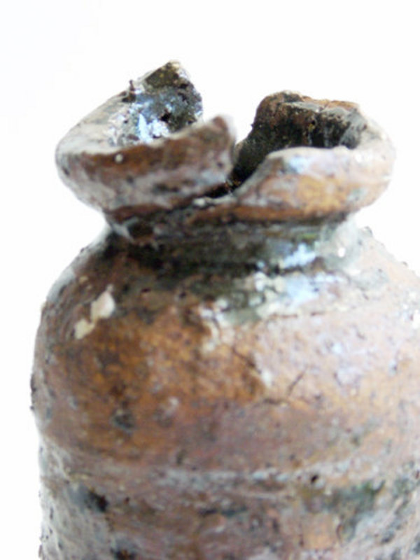 Ceramic Vase, Hanaire, Fissured Mouth, Sachiko Furuya