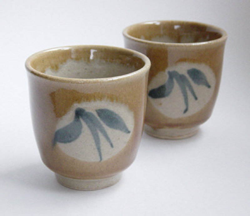 Mashiko Yunomi, Tea Cup, &quot;Ame&quot; Glaze