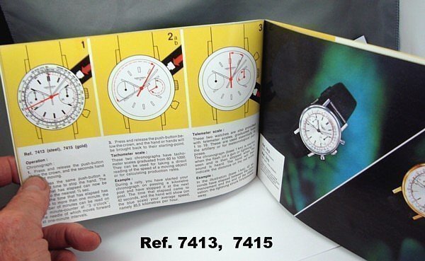 LONGINES 1972 Chronograph Series Identification &amp; Instruction Brochure