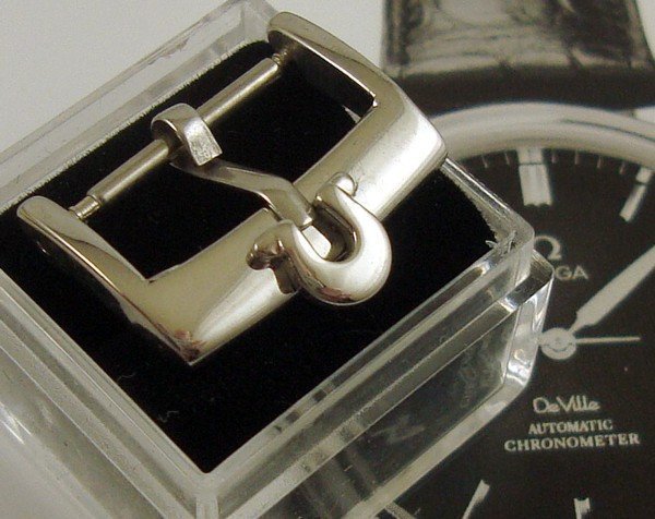 OMEGA 16mm Steel Elongated Logo Old Style Buckle