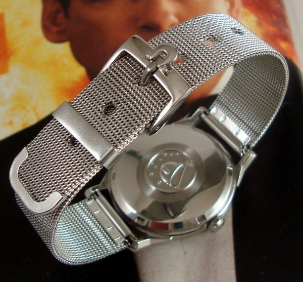 OMEGA Constellatio 16mm Logo Buckle 18mm Old Style MESH METAL Strap