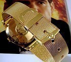 OMEGA 16mm Yellow Buckle 18mm Yellow Mesh Metal Strap     OUT-OF-STOCK